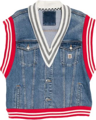Romeo Hunte Gilet Varsity denim - Blu