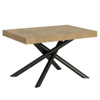 Itamoby Mesa extensible 90x130/234 cm efecto madera roble natural, hierro