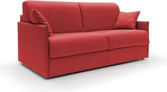 Divani.Store Evans Sof&aacute; Cama Convertible En Tela Impermeable 169 Cm (mat. 140x197) Rojo