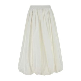 Max Mara Midi Skirts, female, White, Size: XL Nuvole Skirt