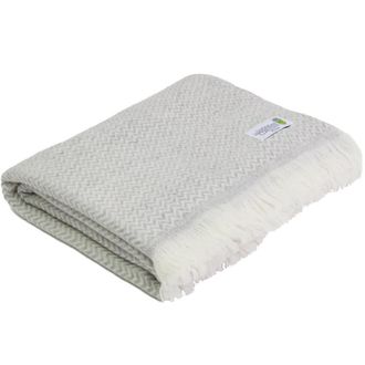 Les Jardins de la Comtesse Manta ligera de cachemir y lana gris 130 x 230 cm