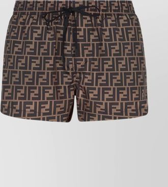 Fendi printed swim shorts