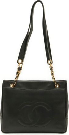 Chanel Black Grained Calfskin Shoulder Bag Tote Bag (Pre-Owned)