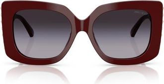 Jimmy Choo London 54mm Gradient Butterfly Sunglasses in Red /Gradient Grey at Nordstrom