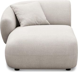 Castlery Auburn Left Chaise Customized, Cream Performance Fleece, Spill Resistant, Modular Sofa by Castlery