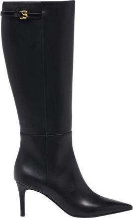 Baldinini Puntige Stiletto Laars - Dames - Laarzen met Hak - Zwart - 40 EU - Leer - Schoenen