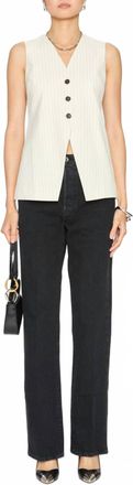 Rails Mylah Sleeveless Top In Birch Pinstripe