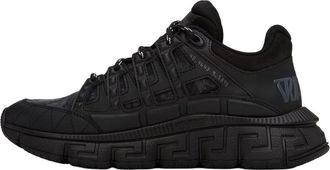 Versace Trigreca Jacquard Leather Sneakers Black DSU8094-1A09769_2B580
