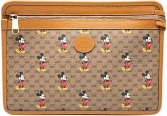 Gucci Pre-owned Gucci Disney Micro GG Supreme Mickey Mouse Clutch Ladies I8VBLG94206GGC59