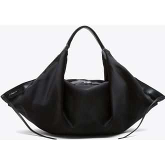 3.1 Phillip Lim Luna Structured Satin Medium Bag in Black at Nordstrom