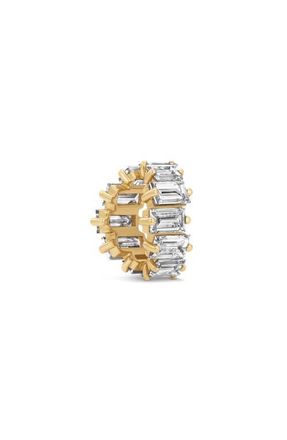 Adina Reyter Lab Grown Diamond Baguette Tiara Big Bead Charm in 14K Yellow Gold at Nordstrom