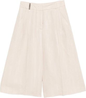 PESERICO Front-pleat Shorts