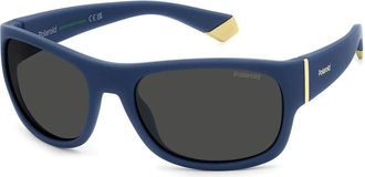 Polaroid Blauw/Grijs Gepolariseerde Zonnebril - unisex - Zonnebrillen - Blauw - 54 MM - Accessoires