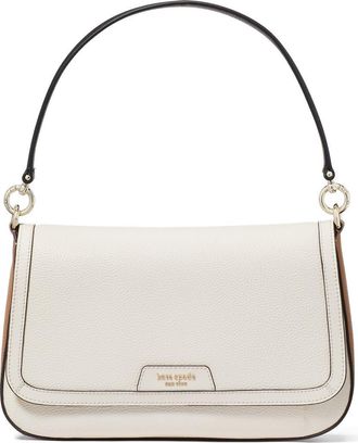 Kate Spade New York hudson colorblock pebbled leather satchel in Parchment Multi at Nordstrom