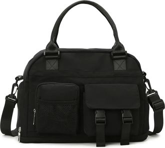 Generic Compatible For Sports Handbag Expandable Fitness Bag Dry Wet Separation Pack Large Capacity Travel Daypack(Black)