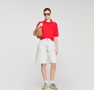 Sandro Fancy button polo shirt