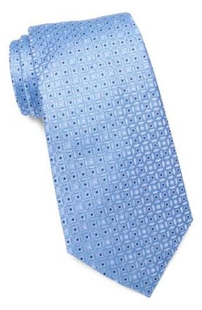 Duchamp Neat Geometric Silk Tie in Light Blue at Nordstrom Rack