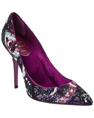 Roger Vivier Paisley Satin Pump