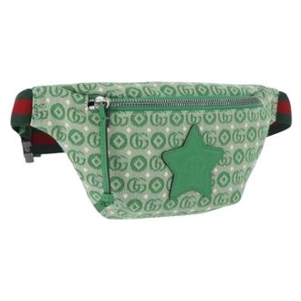 Gucci Pre-owned Canvas Waist Bag - Dames - Pre-owned - Groen - Maat: ONE Size