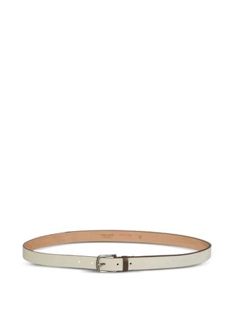 Giorgio Armani rectangular-buckle belt - men - Bovine Split Leather - M - Neutrals