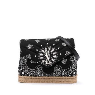 Saint Laurent Pre-owned Saint Laurent Toy Matelasse Cotton Bandana Print Monogram LouLou Crossbody FW3D7DLX6AXVJQBJ