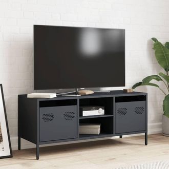 Berkfield Home TV Cabinet Anthracite 101.5x39x43.5 cm Cold-rolled Steel in Charcoal