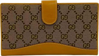 Gucci Pre-owned Womens Gg Canvas Long Wallet - Brown Textile - One Size
