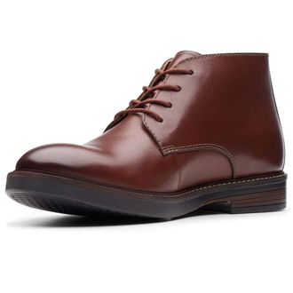 Clarks Mens Paulson Mid Classic boots, Brown Mahogany Leather Mahogany Leather, 7 UK
