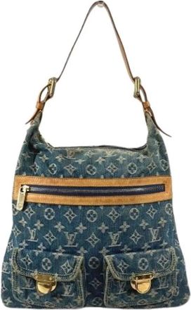 Louis Vuitton Pre-owned Shoulder Bags, female, Blue, Size: ONE SIZE Pre-owned Monogram Denim Shoulder Bag