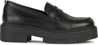 Geox Spherica EC7 Loafers - Dames - Loafers - Zwart - 39 EU - Leer - Schoenen