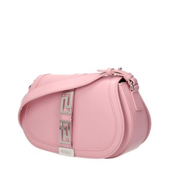 Versace Womens Pink Leather Shoulder Bag