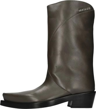 MUGLER Texan Boots - Heren - Cowboylaarzen - Groen - 43 EU - Leer - Schoenen