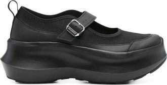 Comme Des Gar&ccedil;ons RX Marie-Jeanne platform sneakers - women - Fabric/Fabric/Calf Leather/Polyurethane/Rubber - 7 - Black