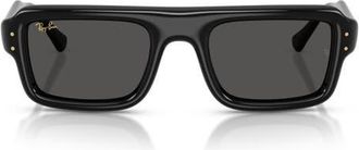 Ray-Ban A$AP Rocky Flacko Puffer 54mm Square Sunglasses in Black/dark Grey at Nordstrom