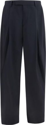 Giorgio Armani Dark Blue Pleated Trousers