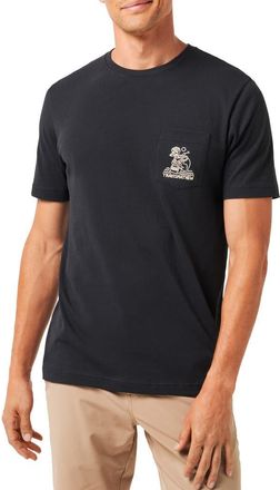Travis Mathew Cave Embroidered Pocket T-Shirt in Black at Nordstrom Rack, Size Small