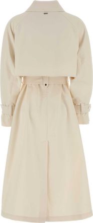 Herno Womens Impermeabile Trench Coat White Polyester