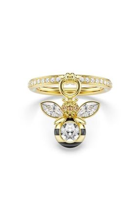Swarovski Idyllia Crystal Bee Charm Ring in Gold/Multi at Nordstrom