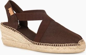 Toni Pons Womens Ter Womens Wedge Heeled Espadrilles - Brown - Size: 5