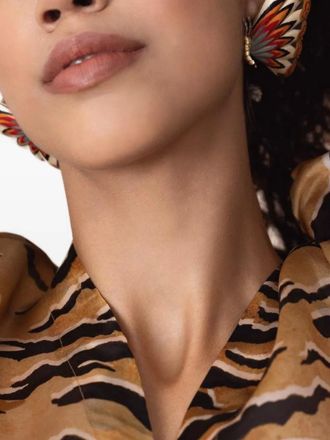 Silvia Furmanovich 18K yellow gold diamond earrings - women - 18kt Yellow Gold/Wood/Diamond - One Size