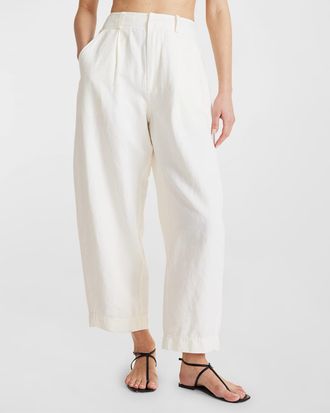Apiece Apart Bari Cropped Wide-Leg Pants