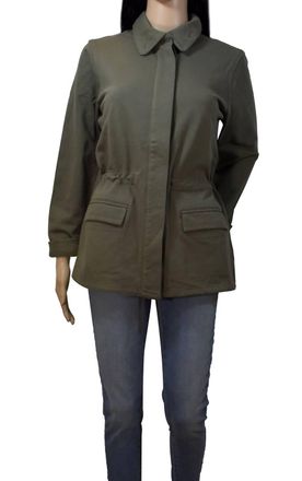 James Perse Women Argn Drawstrings Lightweight Jacket In Army Green