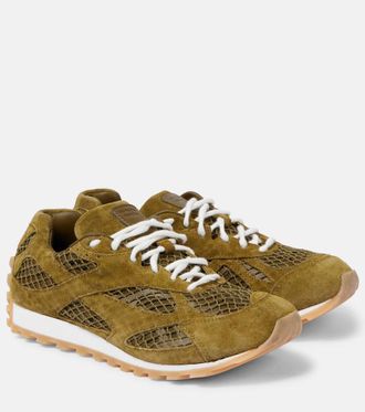 Bottega Veneta Sneakers Orbit in mesh e suede