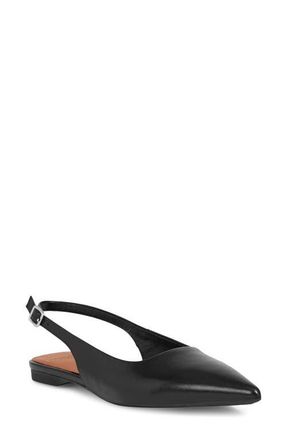 Vagabond Hermine Pointed Toe Slingback Flat in Black at Nordstrom, Size 10Us