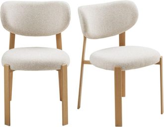 Moloo Silla de tela beige x2