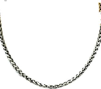 Yochi NY Womens Wheat Chain Necklace In Silver