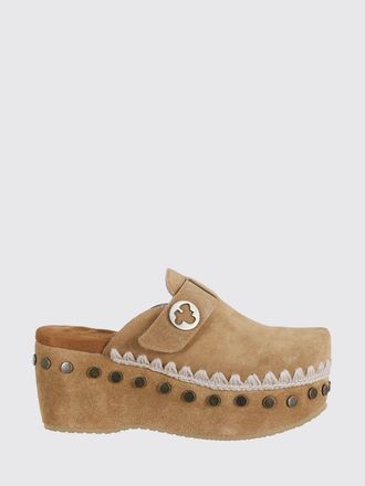 Mou Clogs Plain Mou in camoscio con borchie