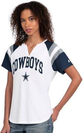 Starter Womens Starter White Dallas Cowboys Game On Notch Neck T-Shirt at Nordstrom, Size Xx-Large