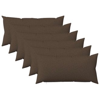 vidaXL Cuscino Da Lanciare 6 Pz Heerlen Tortora 40 X 70 Cm Tessuto Vidaxl