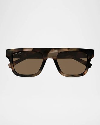 Gucci Men & apos;s GG2235S Gucci Lines Square Injection Sunglasses